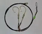 Deep Drop Rig - 400lb mono (2) 14/0 Mustad Circle Hooks