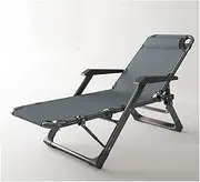 Outdoor Lounge Chair Zero Gravity Recliner Chair Folding Reclining Chair with Pillow Adjustable Backrest Lay Flat Camp Bed for Beach Beach Park Patio Sturdy Comfortable (Color : A) FANDIAO