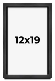 12x19 Shadow Box Frame Grey Charcoal Black | 0.875 Inches Deep | Solid Wood Shad