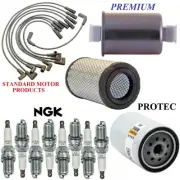 Tune Up Kit Air Oil Fuel Filters Cap Wire Spark Plugs For GMC C2500 V8 5.0L 1999