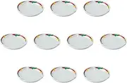 Set of 10, Nishiki Brush 3-fold Small Plates, 3.9 x 0.8 inches (10 x 2 cm) | Setomonohonpo
