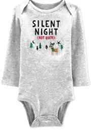 Just One You by Carter's Silent Night Not Quite Bodysuit- Reindeer- Infant