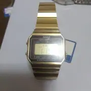Casio Digital Watch Gold Stainless Steel Chronograph Alarm Waterproof Japan