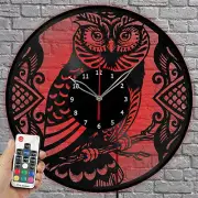 LED Vinyl Clock Owl LED Light Vinyl Record Wall Clock Home Decor 1750