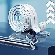Baby Proofing, Edge Protector Strip Clear,10FT Silicone Soft Corner Protectors for Baby Upgraded Pre-Taped Strong Adhesive, 0.6in Edge Protectors for Sharp Corners for Cabinets(4 Corners)