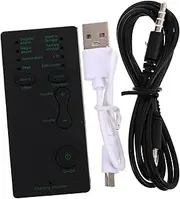 QUMIIRITY Mini Voice Modulation Device for Mobile Sound Card Voice Transformer Portable Sound Board for Live Streaming Recording