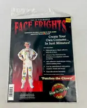 Vtg 1992 Face Frights Clown Iron On Costume Glow in the Dark Halloween NEW