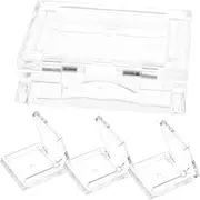 Vaguelly 4Pcs Empty Eyeshadow Pans for DIY Makeup Refillable Highlighter Lip Balm Trays Square Transparent Cosmetic Containers for Blush Lipstick Eye Shadow
