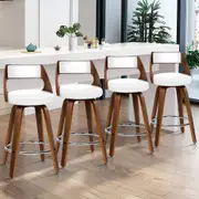 4x ALFORDSON Bar Stools Eden White