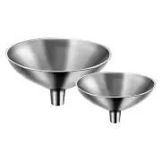 2 Piece Small Stainless Steel Filling Funnel, Mini Flask Essential Oil Transfer