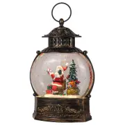 Snow Globe Lighted Christmas Decorations Santa Claus Singing Snow Globe Lante...