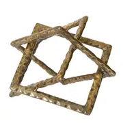 [James Lane] Square Abstract Sculpture Gold - 35cm x 26cm