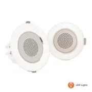 Pyle Pair 3.5’’ Ceiling, Wall Speakers, 2-Way Aluminum Frame Built-in LED Light