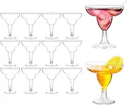 Plastic Margarita Glasses, 24 Pcs 5 oz Clear Cocktail Glasses for Cinco de Mayo,Taco Party, and Mexican Decoration,Party Glasses for Wine, Champagne, Martini