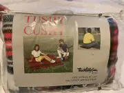 Tushy Cushy Throw Red Plaid 50" x 60" 100% Virgin Acrylic Town & Country NOS NEW