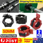 25/50mm Barbell Bar Clamp Spring Collar Clips Gym Weight Dumbbell Lock Lift NEW