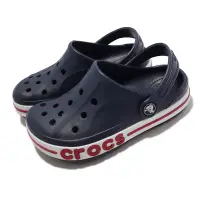 在飛比找Yahoo奇摩購物中心優惠-Crocs 洞洞鞋 Bayaband Clog K 深藍 紅