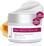 Natural Bee Venom Face Lift Cream with Active Manuka Honey, Shea, Cocoa Butter, and Jojoba