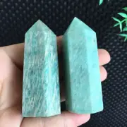 135g 2pcs Amazonite Stone Point Tower Quartz Crystal Specimen Healing