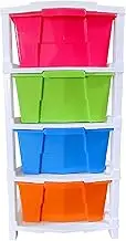 E-Ware Multipurpose 4 Plastic Modular Drawer System Multi Colour Office,Home use