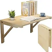 Wall Mounted Folding Desk Modern Floating Computer Desk Study Table Dining Table for Study Room Kitchen Balcony 50 * 30cm/19.6 * 11.8inch Wood Foldable Desk Shelf Floating Laptop D