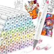 Ohuhu Marker Pen Brush Type 96 Light Colors Professional IllustrationPastel A187