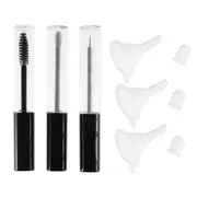 3-Piece 10ml Clear Cosmetic Tube Set with Funnels For Mascara, Lip Gloss & Eyeliner