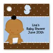 Baby African American - 20 Personalized Baby Shower Favor Tags