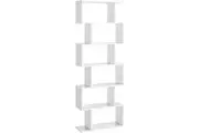 White Wooden Bookcase Bookshelf by VASAGLE - Elegant Shelf for Books