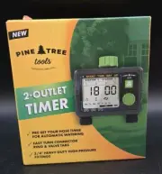 Pine Tree Tools Hose Timer - 2 Outlet Programmable Water Timer for Garden Hose