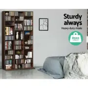 Adjustable Shelves CD DVD Bluray Media Book Storage Cabinet Shelf Brown