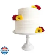 Sprinkles and Confetti 11" White Plastic Cake Stand – Elegant Melamine Weddin