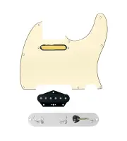 920D Custom Gold Foil Loaded Pickguard for Tele With Aged White Pickguard and...
