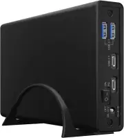 USB-C Hard Drive Enclosure with USB HUB for 2.5 Inch & 3.5 Inch SSD/HDD USB 3.2