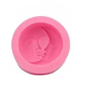 Sun and Moon Face Silicone Mold Craft DIY Fondant Chocolate Soap Mold Handmade Polymer Clay, Wax, Crayon, Cake Decoration Tools