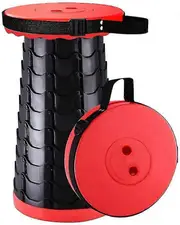 Retractable Seat Folding Stool - Portable Plastic Camping Stool (150kg Load Cap)