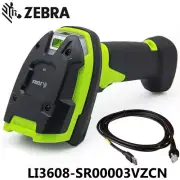 Zebra LI3608-SR00003VZCN 1D Barcode Scanner W/ USB Cable Standard Range Handheld