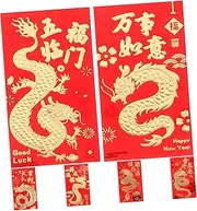 JEWEDECO Lunar Year Envelopes 30pcs Creative Paper Red Packet Bags for Chinese New Year Celebration
