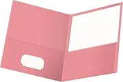 Oxford Twin Pocket Folders, Letter Size, Pink, 25 per Box (57568)