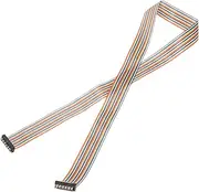 uxcell IDC Rainbow Wire Flat Ribbon Cable 2.54mm Pitch 30 Pin Connection Line FC Dual Female Black Connector for DIY Experiment 4 Ft Length 1 Pcs