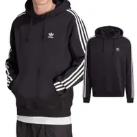 在飛比找ETMall東森購物網優惠-Adidas 3-Stripes Hoodie 男 黑 刷毛