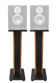 (2) Rockville 28" 2-Tone Studio Monitor Speaker Stands For Avantone Pro Abbey