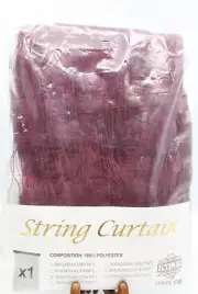 Hsylym Burgundy Jacquard String Curtain Door Divider Panel Fringe deco 100x200cm