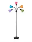 NEW! Hampton 67 in. 5-Light Gooseneck Floor Lamp with Multi-Color Acrylic Shades