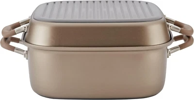 Anolon 83869 Advanced Hard Anodized Nonstick Grill Pan/Griddle and Roaster - 11