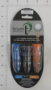 Brush- t Golf Tees Combo 3 Tees (3 Wood, Driver, Oversize) NOS Original Design!!