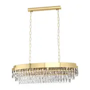 Valparaiso 10 Light Pendant Gold Coloured & Crystal - 39462