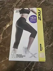 ~ Women's 2XU Mid-Rise Compression 3/4 Tights S Yoga Pants NIB Small Black ~