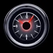 Dakota Digital 55-56 Chevy Black Clock w/White LED For VHX Gauge Kit VLC-55C-K-W (for: Chevrolet)