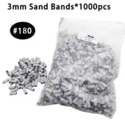 1000 Pcs 3mm Mini Zebra Sanding Bands Stainless Steel Nail Drill Bits Mandrel